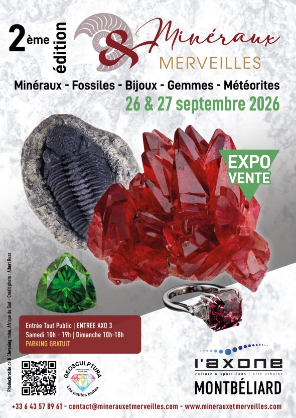 Salon Minéraux & Merveilles septembre 2026 2eme édition
