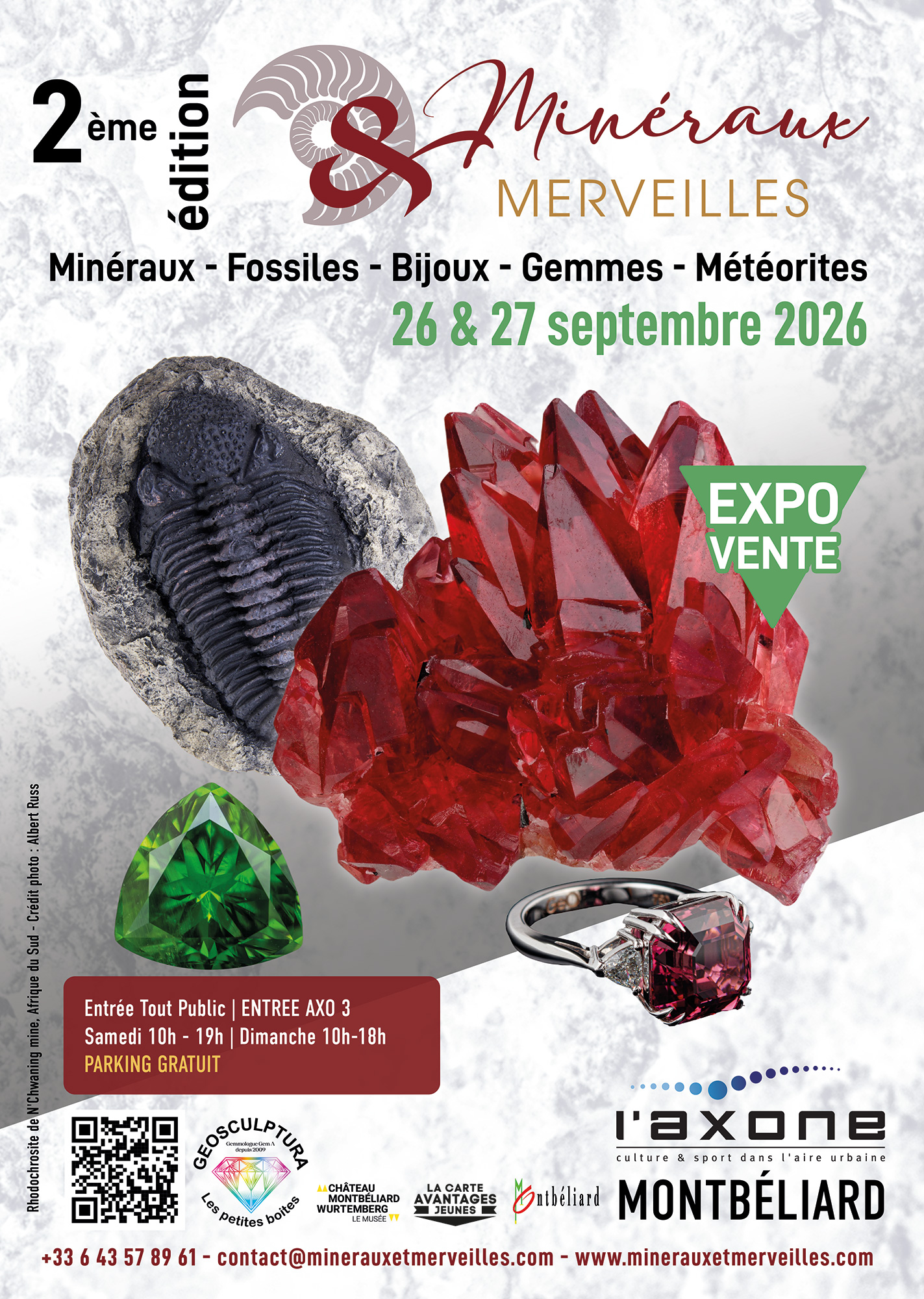 Salon Minéraux & Merveilles septembre 2026 à Montbéliard